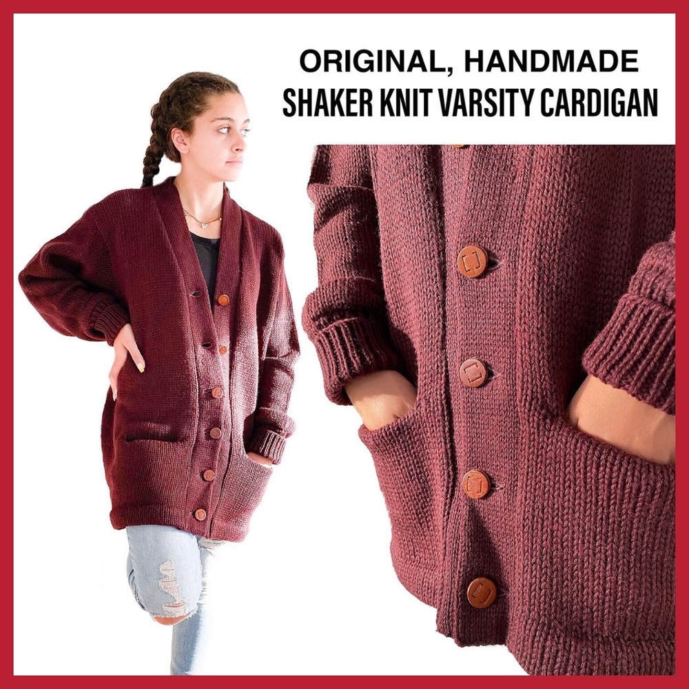 ❌SOLD❌ Shaker Knit Sweater Varsity Letterman Cardigan! - Picture 2 of 16